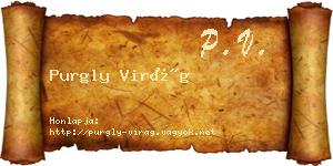 Purgly Virág névjegykártya